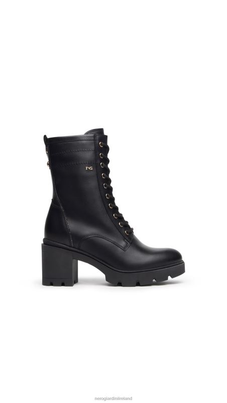 NeroGiardini Women Art. I309016D leather combat boots Nero N8HP4130