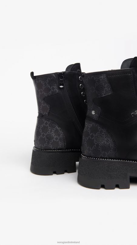NeroGiardini Women Art. I309036D leather combat boots Nero N8HP4127