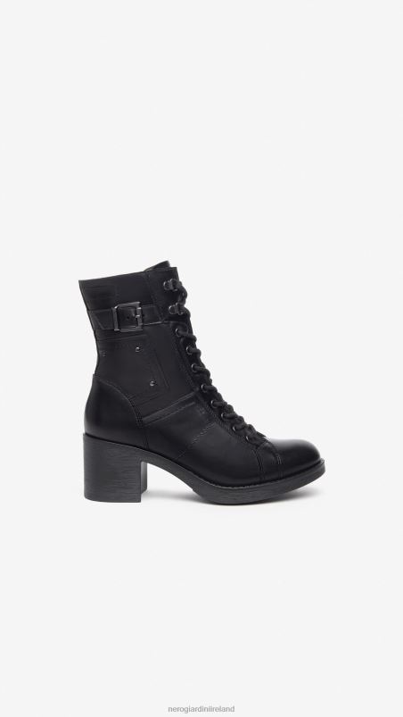 NeroGiardini Women Art. I309080D leather combat boots Nero N8HP4124