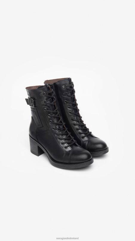 NeroGiardini Women Art. I309080D leather combat boots Nero N8HP4124