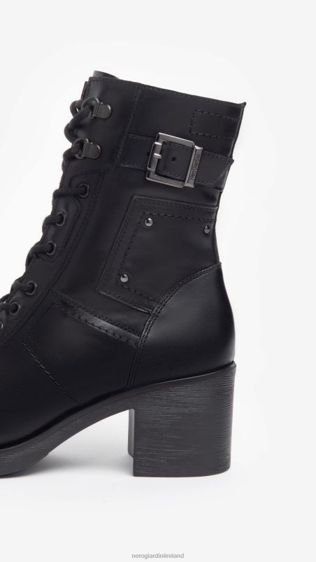 NeroGiardini Women Art. I309080D leather combat boots Nero N8HP4124