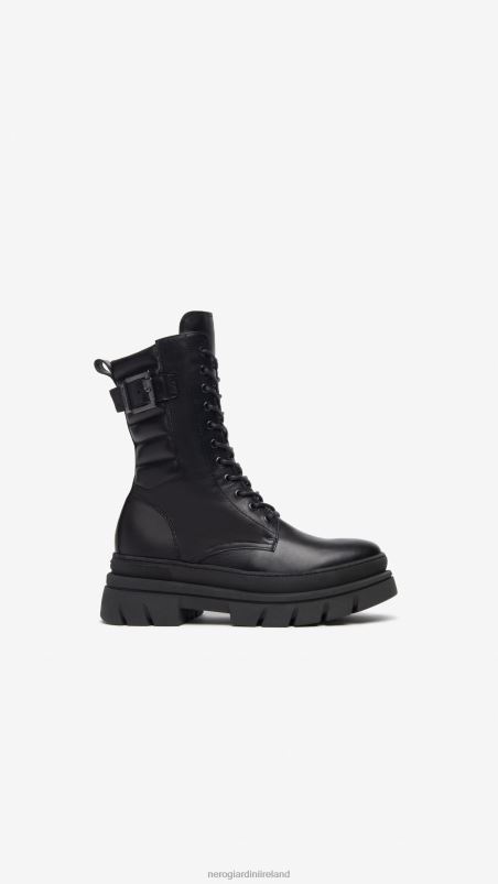 NeroGiardini Women Art. I309103D leather combat boots Nero N8HP4135