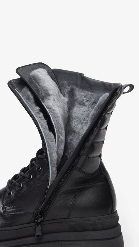 NeroGiardini Women Art. I309103D leather combat boots Nero N8HP4135