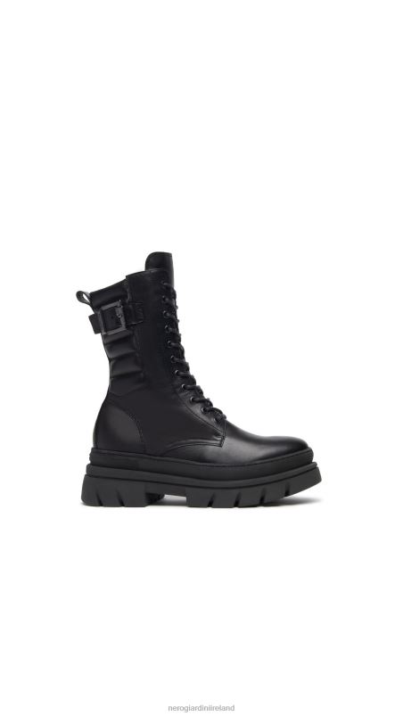 NeroGiardini Women Art. I309103D leather combat boots Nero N8HP4135