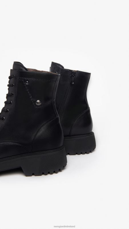 NeroGiardini Women Art. I309111D leather combat boots Nero N8HP4131