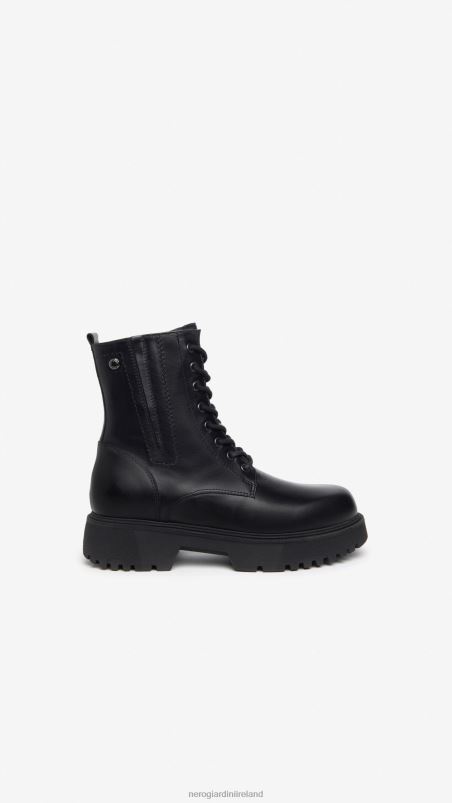 NeroGiardini Women Art. I309113D leather combat boots Nero N8HP4126