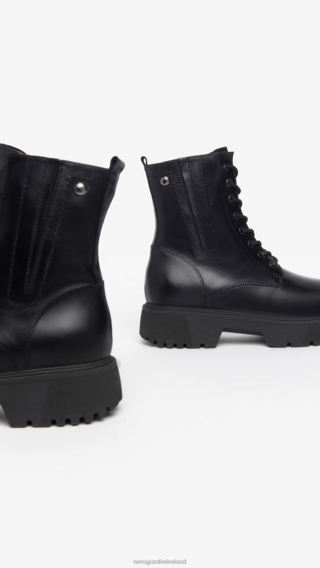 NeroGiardini Women Art. I309113D leather combat boots Nero N8HP4126