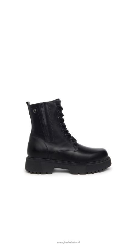 NeroGiardini Women Art. I309113D leather combat boots Nero N8HP4126