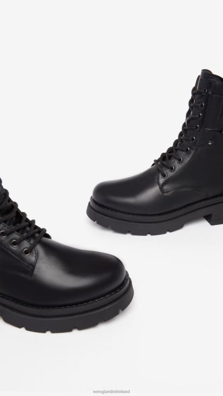 NeroGiardini Women Art. I309151D leather combat boots Nero N8HP4106
