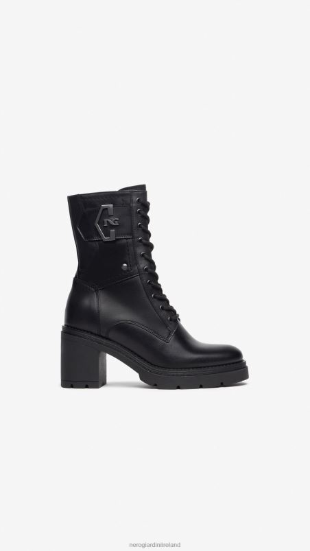 NeroGiardini Women Art. I309161D leather combat boots Nero N8HP4113