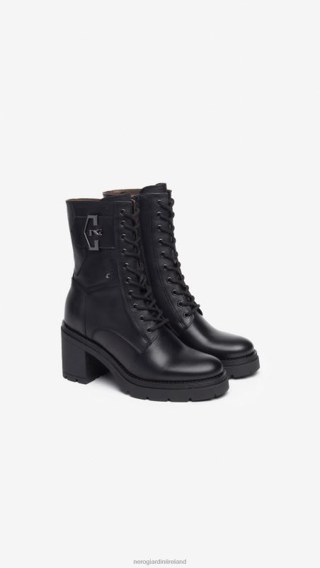 NeroGiardini Women Art. I309161D leather combat boots Nero N8HP4113