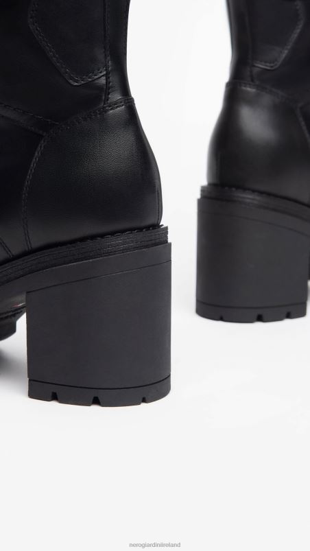 NeroGiardini Women Art. I309161D leather combat boots Nero N8HP4113