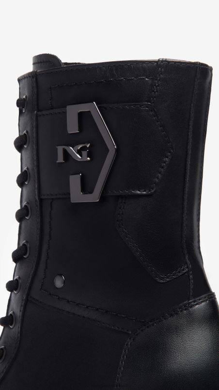 NeroGiardini Women Art. I309161D leather combat boots Nero N8HP4113
