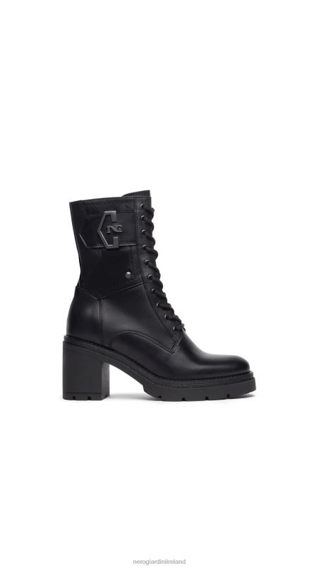 NeroGiardini Women Art. I309161D leather combat boots Nero N8HP4113