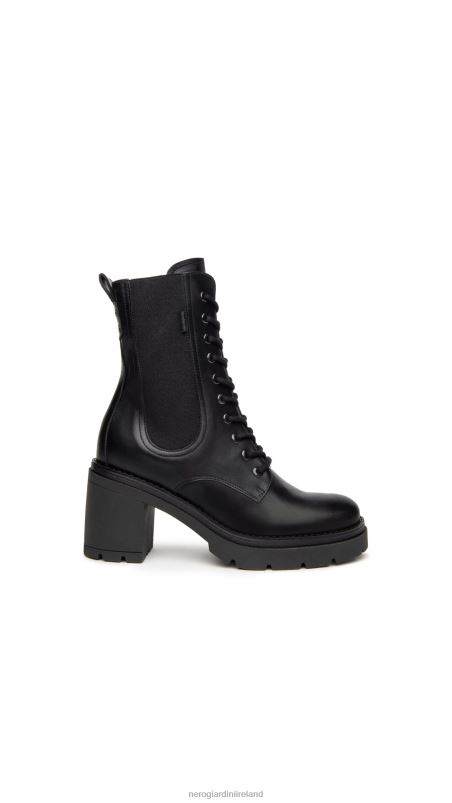 NeroGiardini Women Art. I309164D leather combat boots Nero N8HP4125