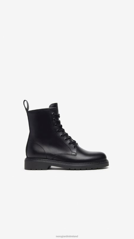 NeroGiardini Women Art. I309183D leather combat boots Nero N8HP4104