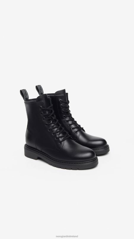 NeroGiardini Women Art. I309183D leather combat boots Nero N8HP4104