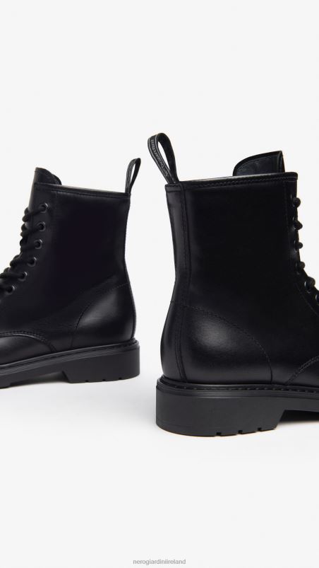 NeroGiardini Women Art. I309183D leather combat boots Nero N8HP4104