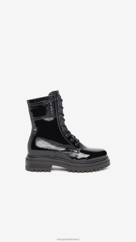 NeroGiardini Women Art. I308954D patent combat boots Nero N8HP4115