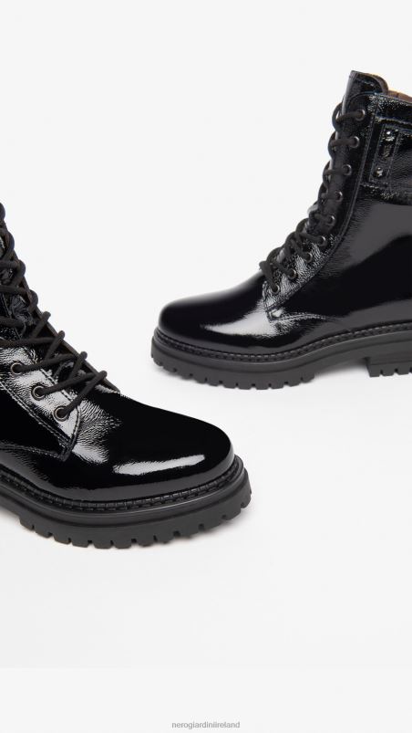 NeroGiardini Women Art. I308954D patent combat boots Nero N8HP4115