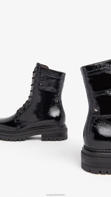 NeroGiardini Women Art. I308954D patent combat boots Nero N8HP4115