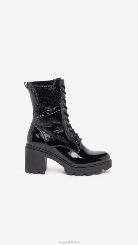 NeroGiardini Women Art. I309019D patent combat boots Nero N8HP4120