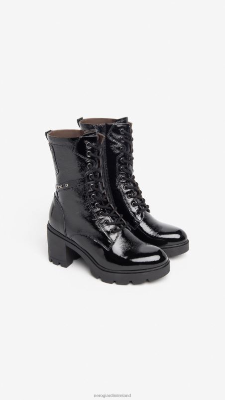 NeroGiardini Women Art. I309019D patent combat boots Nero N8HP4120
