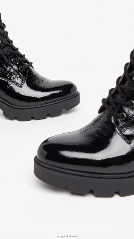 NeroGiardini Women Art. I309019D patent combat boots Nero N8HP4120