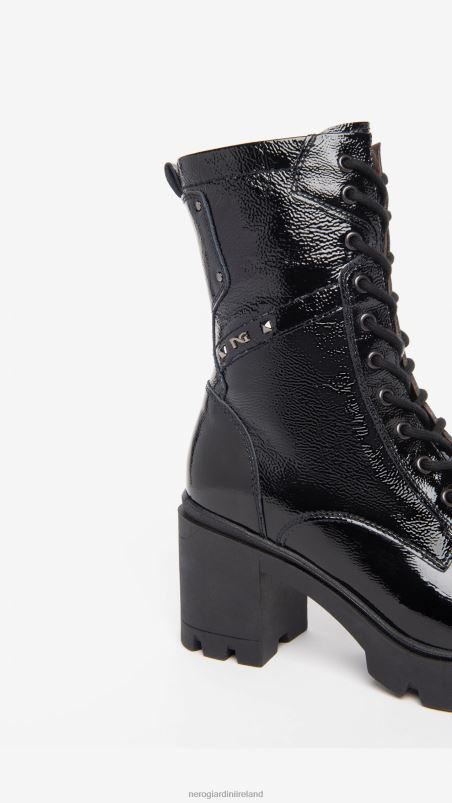 NeroGiardini Women Art. I309019D patent combat boots Nero N8HP4120