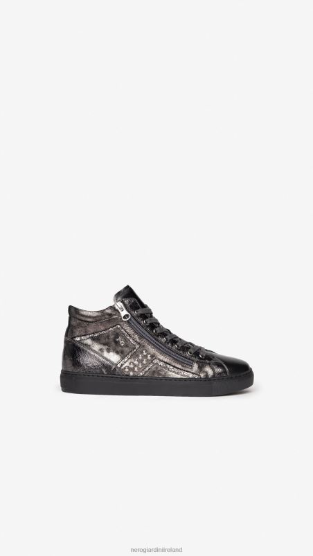 NeroGiardini Women Art. I205363D high top leather sneakers Antracite N8HP437