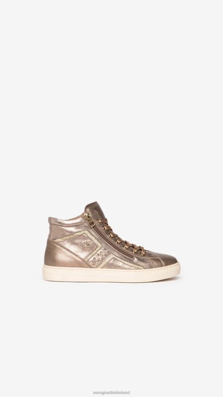NeroGiardini Women Art. I205364D high top leather sneakers Brown N8HP438