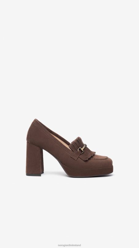 NeroGiardini Women Art. I308213D suede loafers Castagno N8HP495