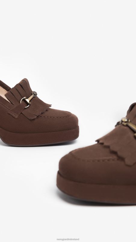 NeroGiardini Women Art. I308213D suede loafers Castagno N8HP495