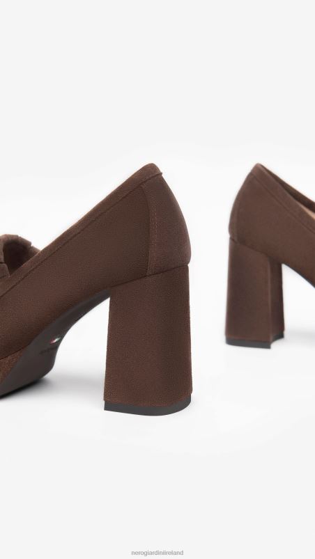 NeroGiardini Women Art. I308213D suede loafers Castagno N8HP495