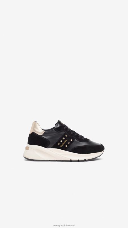 NeroGiardini Women Art. I308335D leather and suede sneakers Nero N8HP41