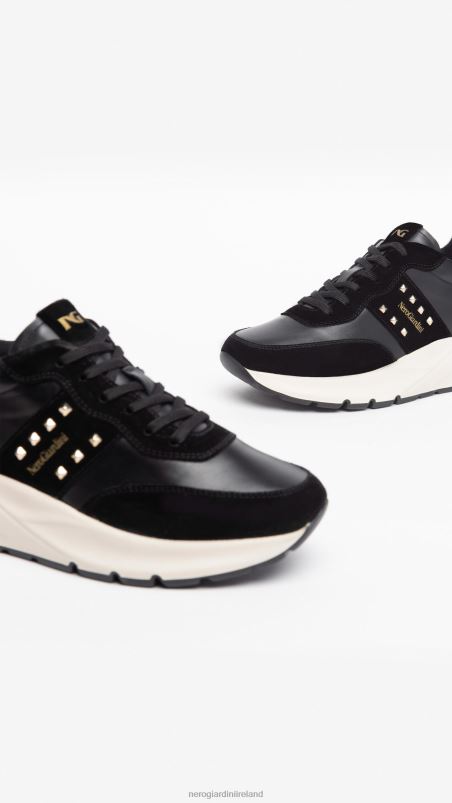 NeroGiardini Women Art. I308335D leather and suede sneakers Nero N8HP41