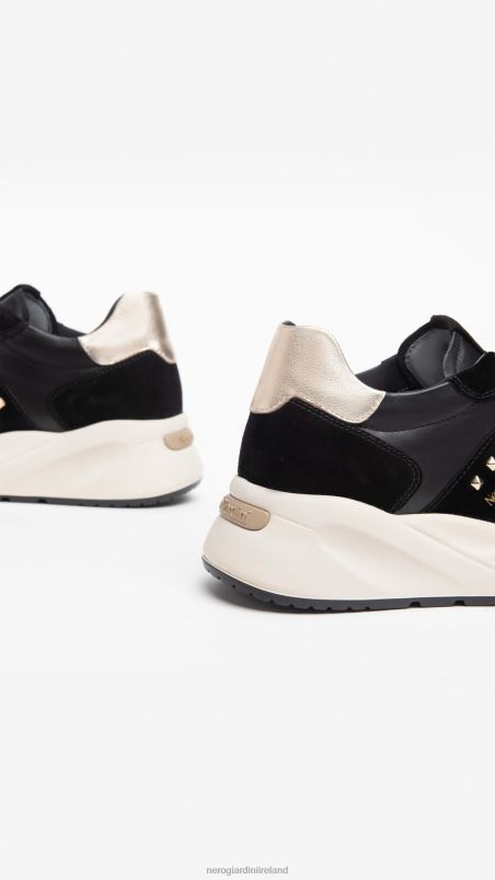 NeroGiardini Women Art. I308335D leather and suede sneakers Nero N8HP41
