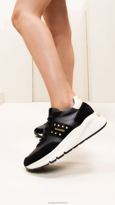 NeroGiardini Women Art. I308335D leather and suede sneakers Nero N8HP41