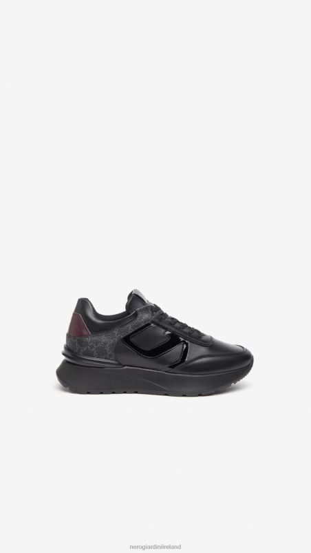 NeroGiardini Women Art. I308351D leather and patent leather sneakers Nero N8HP422