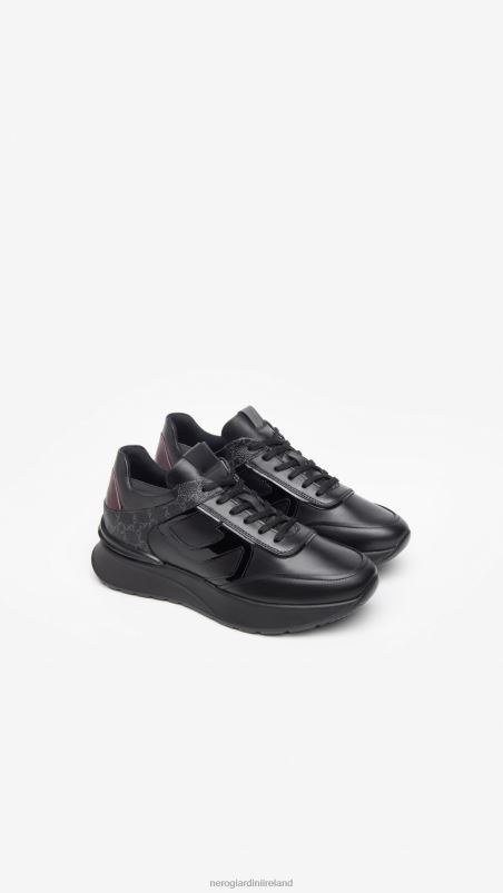 NeroGiardini Women Art. I308351D leather and patent leather sneakers Nero N8HP422