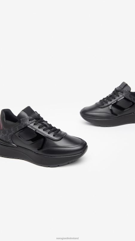 NeroGiardini Women Art. I308351D leather and patent leather sneakers Nero N8HP422