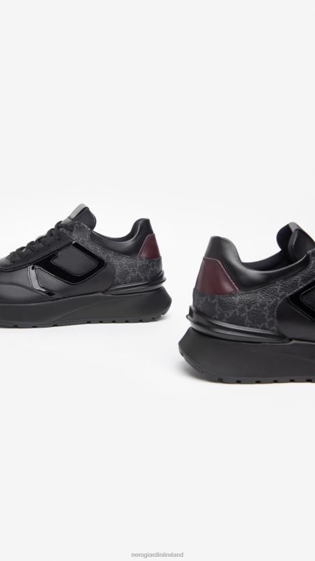 NeroGiardini Women Art. I308351D leather and patent leather sneakers Nero N8HP422