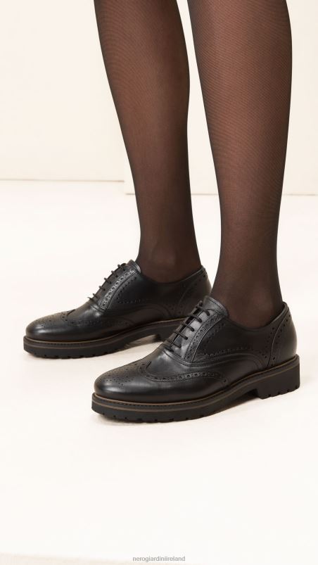 NeroGiardini Women Art. I013120D leather tie-up shoes Nero N8HP469