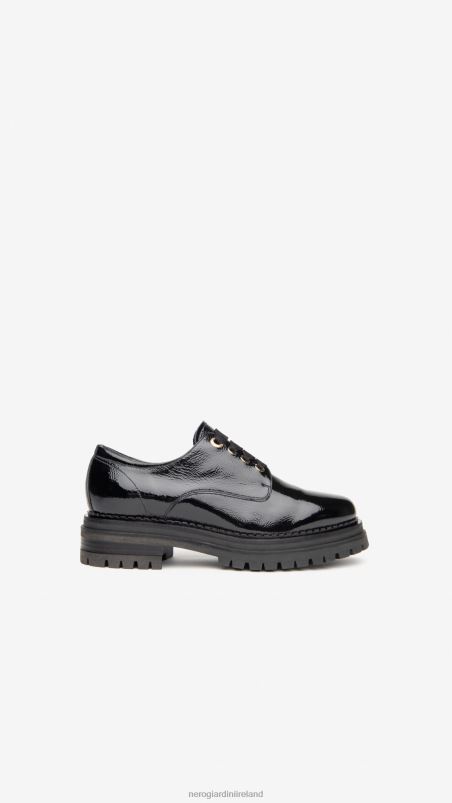 NeroGiardini Women Art. I117711D patent tie-up shoes Nero N8HP472