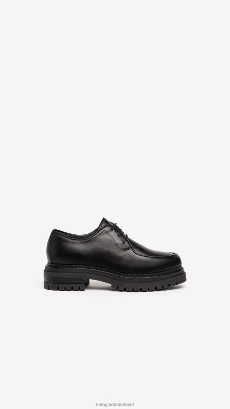 NeroGiardini Women Art. I205107D leather tie-up shoes Nero N8HP473
