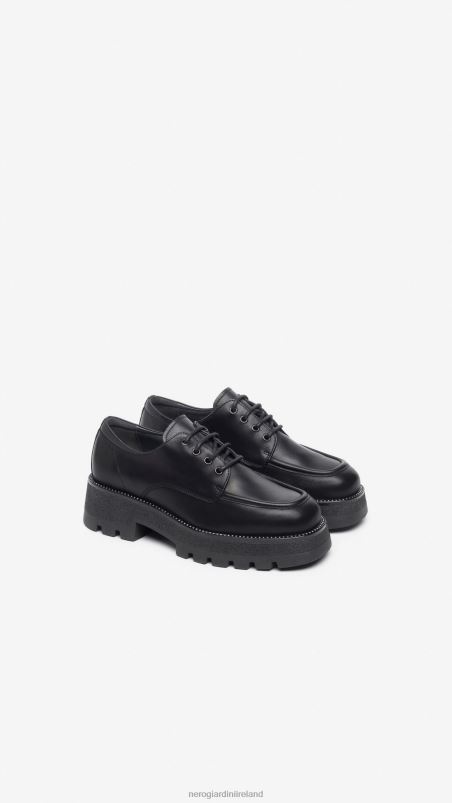 NeroGiardini Women Art. I308131D leather tie-up shoes Nero N8HP476