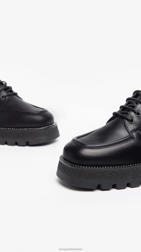 NeroGiardini Women Art. I308131D leather tie-up shoes Nero N8HP476