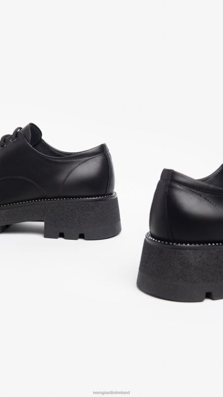 NeroGiardini Women Art. I308131D leather tie-up shoes Nero N8HP476