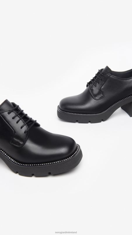 NeroGiardini Women Art. I308151D leather tie-up shoes Nero N8HP475