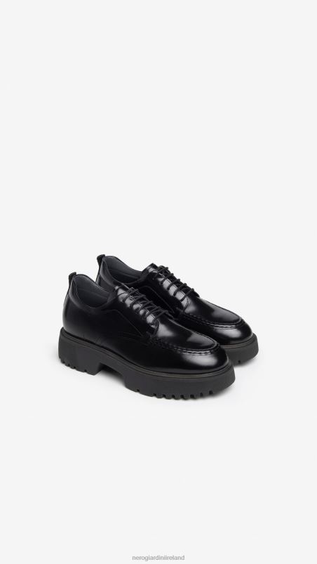 NeroGiardini Women Art. I308163D leather tie-up shoes Nero N8HP477